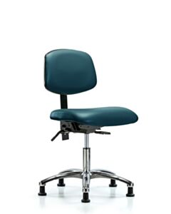 Neta ECOM Vinyl Desk Height Chair In Chrome Adjustable From 19-24 Inches