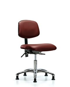 Neta ECOM Vinyl Desk Height Chair In Chrome Adjustable From 19-24 Inches