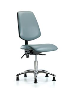 Neta ECOM Vinyl Desk Height Chair With Medium Back In Chrome