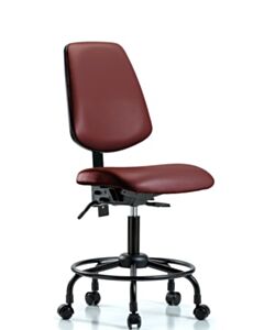 Neta ECOM Vinyl Desk Height Chair With Medium Back And Round Tube