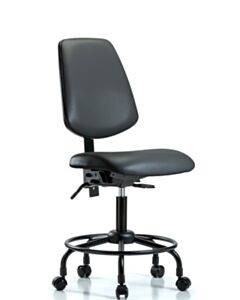 Neta ECOM Vinyl Desk Height Chair With Medium Back And Round Tube