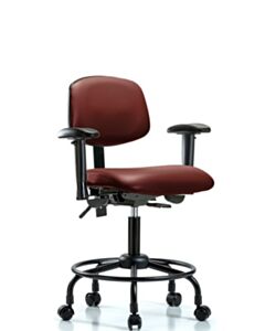 Neta ECOM Vinyl Desk Height Chair With Round Tube Base, Adjustable