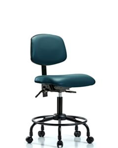 Neta ECOM Vinyl Desk Height Chair With Round Tube Base, Adjustable