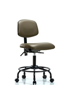 Neta ECOM Vinyl Desk Height Chair With Round Tube Base, Adjustable