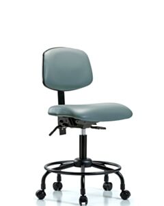 Neta ECOM Vinyl Desk Height Chair With Round Tube Base, Adjustable