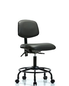 Neta ECOM Vinyl Desk Height Chair With Round Tube Base, Adjustable