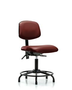 Neta ECOM Vinyl Desk Height Chair With Round Tube Base, Adjustable