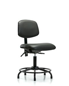 Neta ECOM Vinyl Desk Height Chair With Round Tube Base, Adjustable