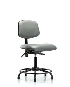 Neta ECOM Vinyl Desk Height Chair With Round Tube Base, Adjustable