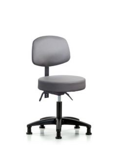 Neta ECOM Vinyl Desk Height Stool With Back Adjustable From 18-23 Inches