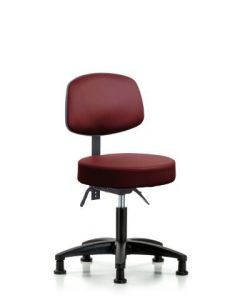 Neta ECOM Vinyl Desk Height Stool With Adjustable Back 18-23 Inches