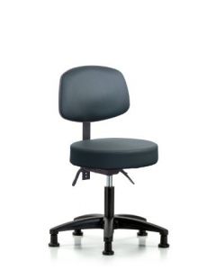 Neta ECOM Vinyl Desk Height Stool With Adjustable Back 18-23 Inches