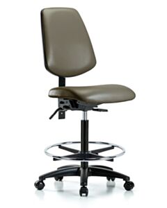 Neta ECOM Vinyl High Bench Height Chair With Medium Back, Adjustable