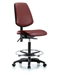Neta ECOM Vinyl High Bench Height Chair With Medium Back, Adjustable