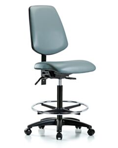 Neta ECOM Vinyl High Bench Height Chair With Medium Back, Adjustable