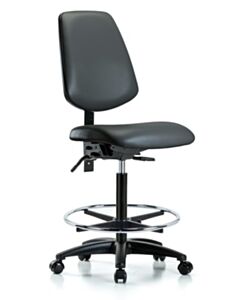 Neta ECOM Vinyl High Bench Height Chair With Medium Back, Adjustable