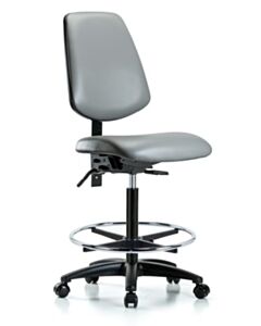 Neta ECOM Vinyl High Bench Height Chair With Medium Back, Adjustable
