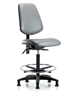 Neta ECOM Vinyl High Bench Height Chair With Medium Back, Adjustable