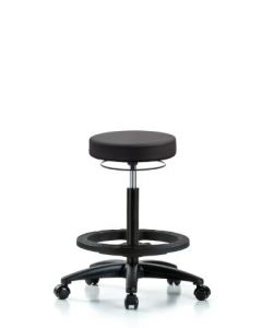 Neta ECOM Vinyl High Bench Height Stool Adjustable From 24.5-34.5 Inches