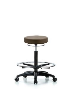 Neta ECOM Vinyl High Bench Height Stool Adjustable From 24.5-34.5 Inches
