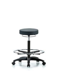 Neta ECOM Vinyl High Bench Height Stool Adjustable From 24.5-34.5 Inches