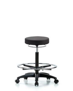 Neta ECOM Vinyl High Bench Height Stool Adjustable From 24.5-34.5 Inches