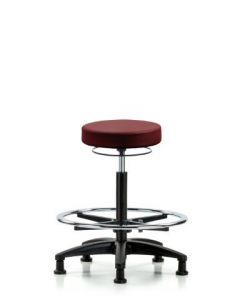 Neta ECOM Vinyl High Bench Height Stool Adjustable From 24.5-34.5 Inches