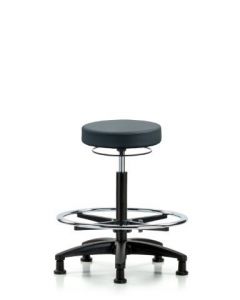 Neta ECOM Vinyl High Bench Height Stool Adjustable From 24.5-34.5 Inches