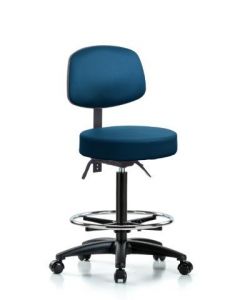 Neta ECOM Vinyl High Bench Height Stool With Adjustable Back