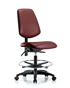 Neta ECOM Vinyl Medium Bench Height Chair With Medium Back, Adjustable