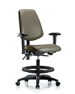 Neta ECOM Vinyl Medium Bench Height Chair With Medium Back, Adjustable