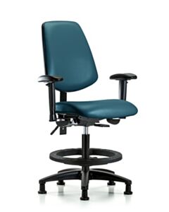Neta ECOM Vinyl Medium Bench Height Chair With Medium Back, Adjustable