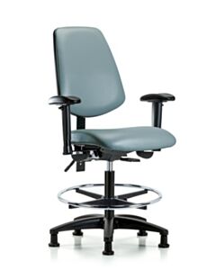Neta ECOM Vinyl Medium Bench Height Chair With Medium Back, Adjustable