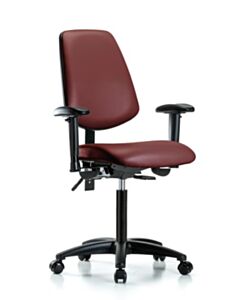 Neta ECOM Vinyl Medium Bench Height Chair With Medium Back, Adjustable