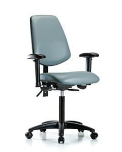 Neta ECOM Vinyl Medium Bench Height Chair With Medium Back, Adjustable