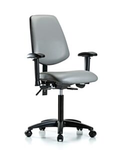 Neta ECOM Vinyl Medium Bench Height Chair With Medium Back, Adjustable