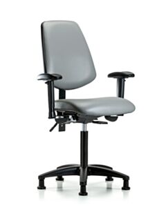 Neta ECOM Vinyl Medium Bench Height Chair With Medium Back, Adjustable