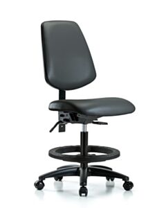 Neta ECOM Vinyl Medium Bench Height Chair With Medium Back, Adjustable