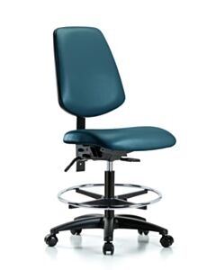 Neta ECOM Vinyl Medium Bench Height Chair With Medium Back, Adjustable