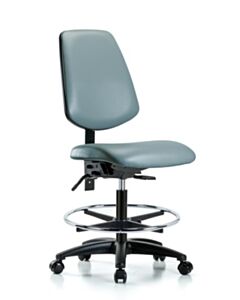 Neta ECOM Vinyl Medium Bench Height Chair With Medium Back, Adjustable