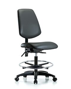 Neta ECOM Vinyl Medium Bench Height Chair With Medium Back, Adjustable