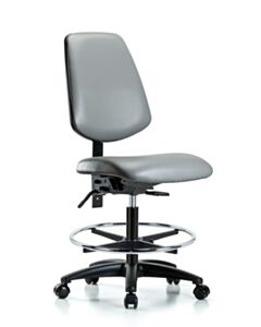 Neta ECOM Vinyl Medium Bench Height Chair With Medium Back, Adjustable