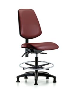 Neta ECOM Vinyl Medium Bench Height Chair With Medium Back, Adjustable