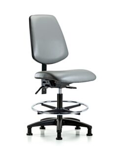 Neta ECOM Vinyl Medium Bench Height Chair With Medium Back, Adjustable