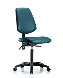 Neta ECOM Vinyl Medium Bench Height Chair With Medium Back, Adjustable