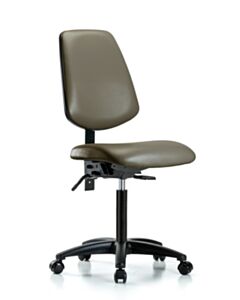 Neta ECOM Vinyl Medium Bench Height Chair With Medium Back, Adjustable