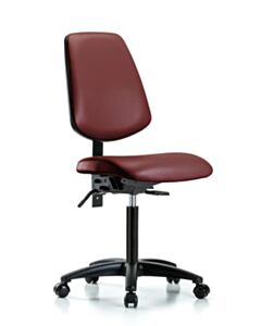 Neta ECOM Vinyl Medium Bench Height Chair With Medium Back, Adjustable