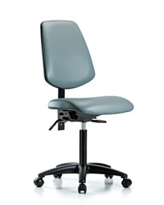 Neta ECOM Vinyl Medium Bench Height Chair With Medium Back, Adjustable