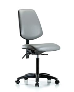 Neta ECOM Vinyl Medium Bench Height Chair With Medium Back, Adjustable
