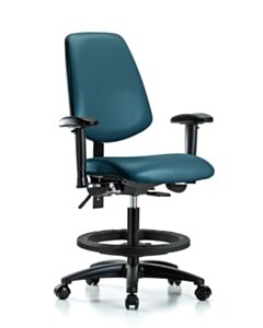 Neta ECOM Vinyl Medium Bench Height Chair With Medium Back, Adjustable